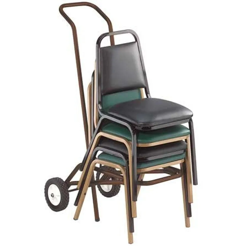 stacked chair dolly powder coated steel frame holds 10 chairs 4