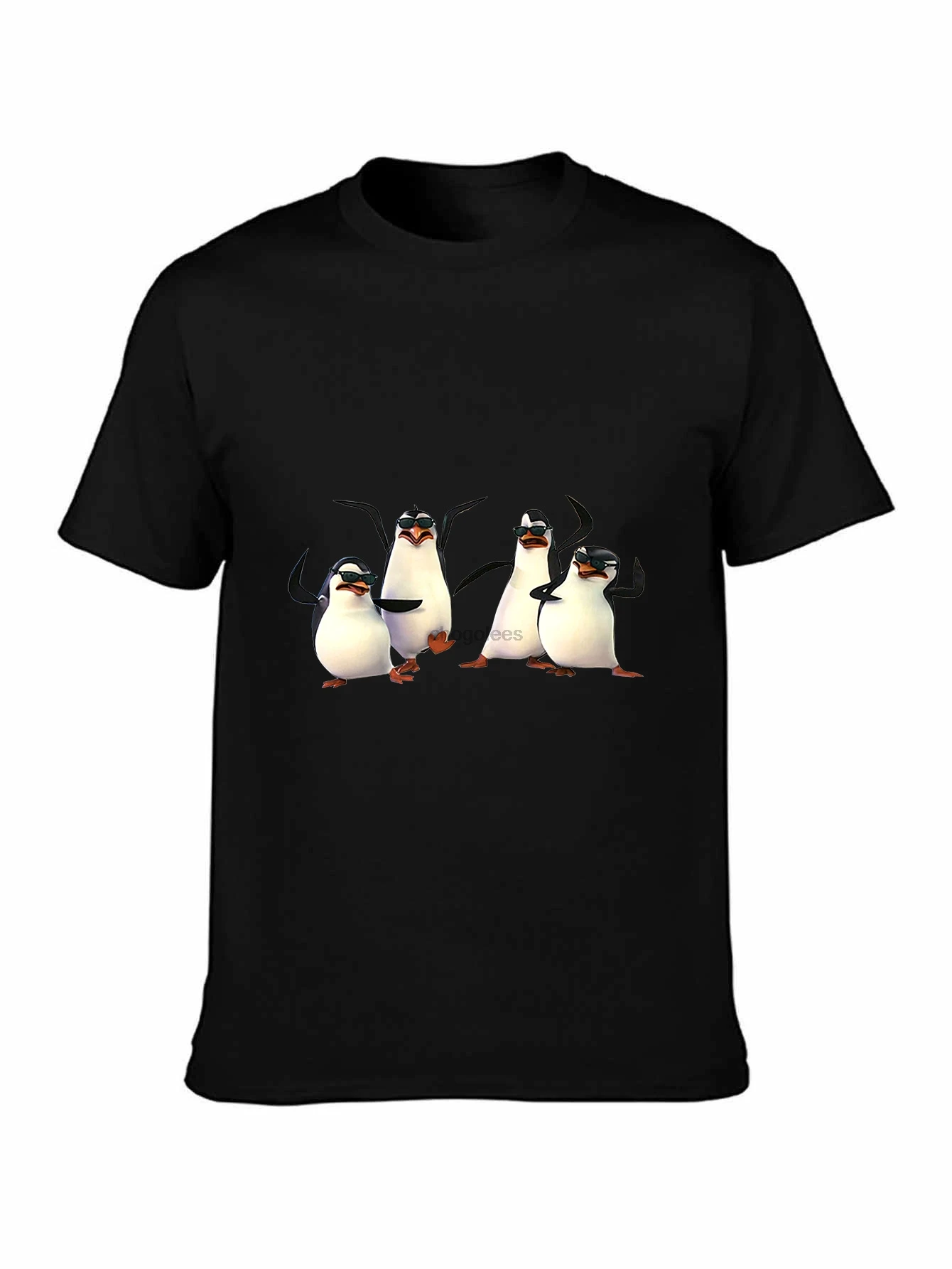 حار الرجال تي شيرت الكرتون طالب مدغشقر البطاريق الهيب هوب الرقص مضحك تصميم العلامة التجارية الجديدة سعيد التي شيرت أفضل هدية عيد ميلاد