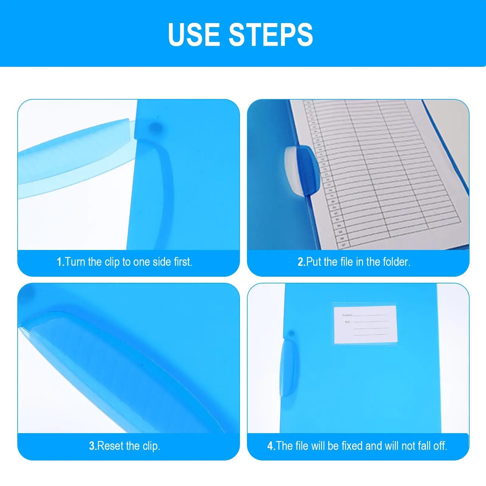 4 Pcs Plastic Folders High use Binders A4 Document Storage Multi functional Folder ganizer Rotary Design