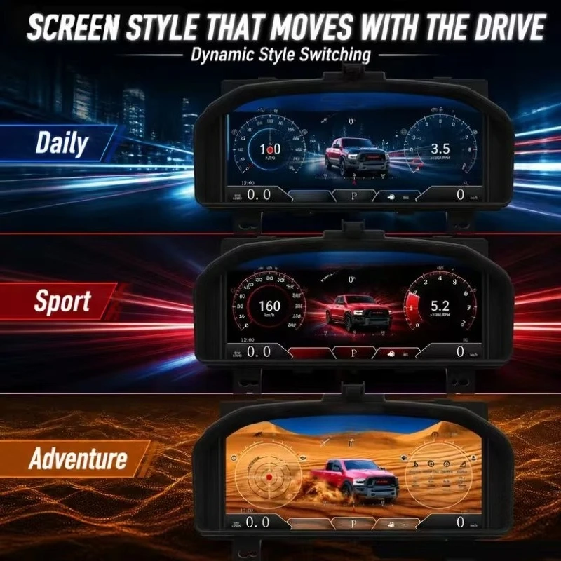Aftermarket Digital Instrument Cluster for Dodge RAM 2008-2012 Dodge RAM