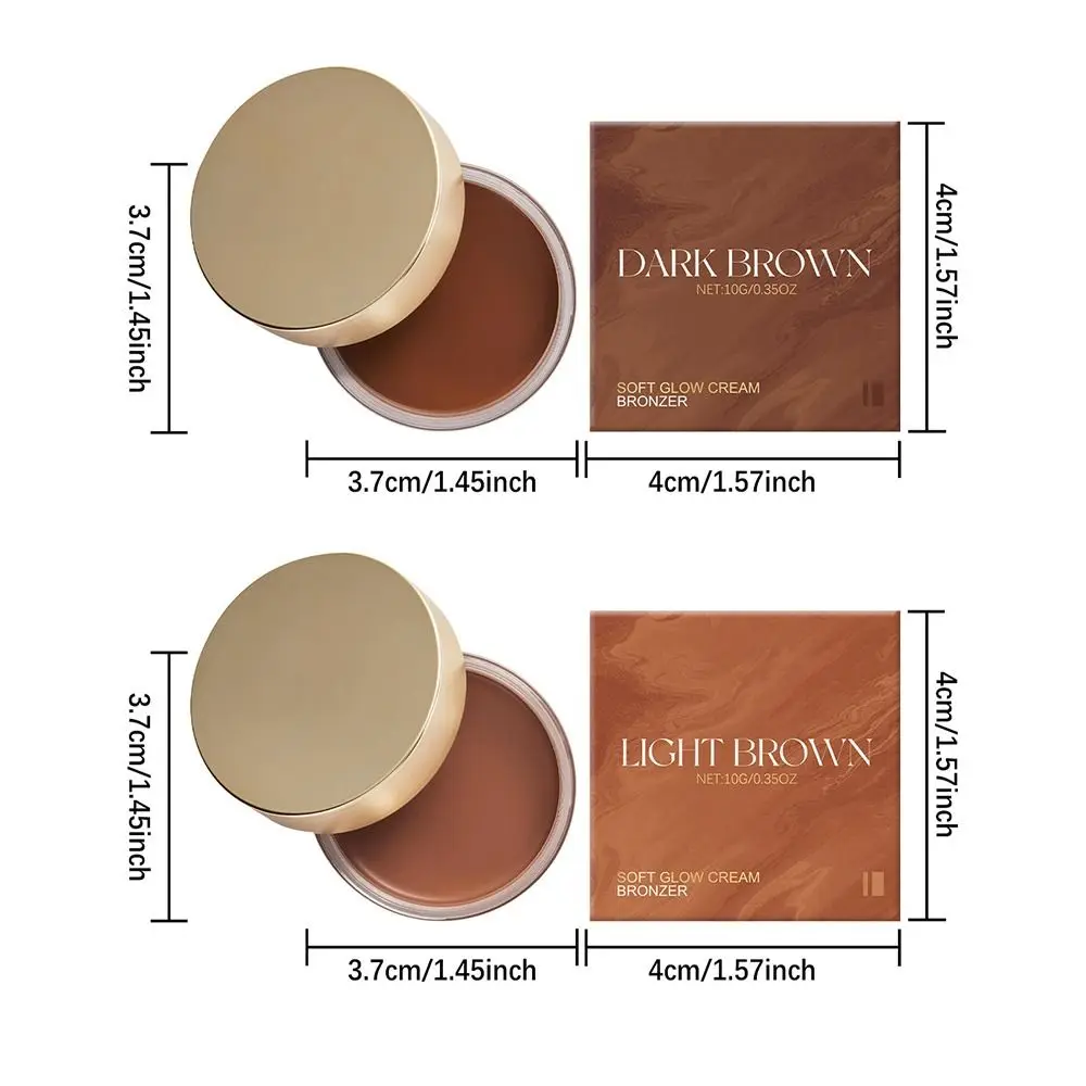 新しい保湿ブラウンタンニングクリーム 10g スムースメイクアップクリーム ブロンザー ダークブラウン ライトブラウン サンレスセルフタンニング ボディブロンザー