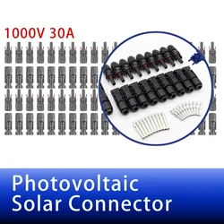 10/20/40/100/200/400/600 Pcs Photovoltaic Solar Connector 1000V 30A Wholesale Panel Connectors Kit for PV/MC Cable 2.5/4/6mm²