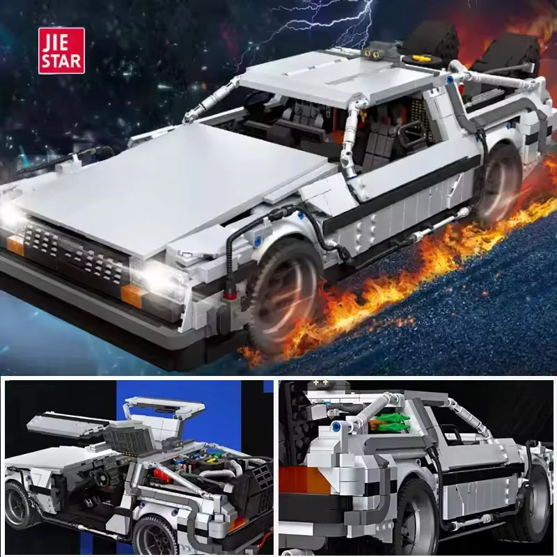 

В наличии Возвращение в будущее DeLorean DMC-12 Машина времени MOC 92004, классический креативный эксперт, идеи кирпичей, модель автомобиля, подарки