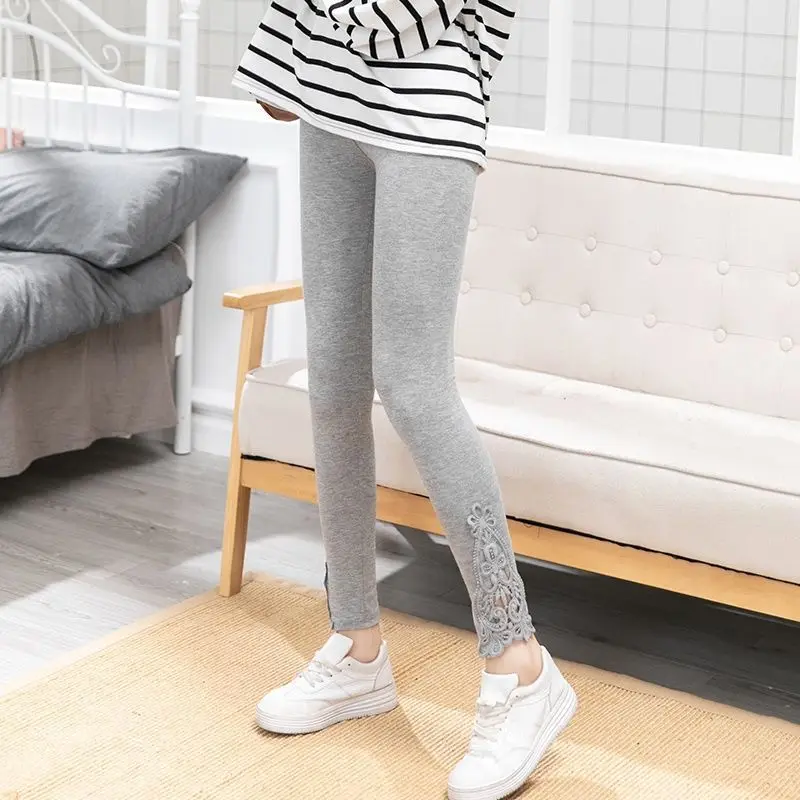 Damen Leggings lange Hosen Spitze hoch taillierte schlanke dehnbare vielseitige Frühling Herbst kurze Hosen Sommer hose Pantalones