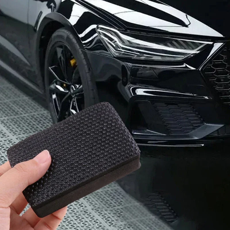 Universal Car Cleaning Sponge Black Clay Bar Pad Waxing Polishing Sponges Block Auto Deatiling Clean Care Accessories