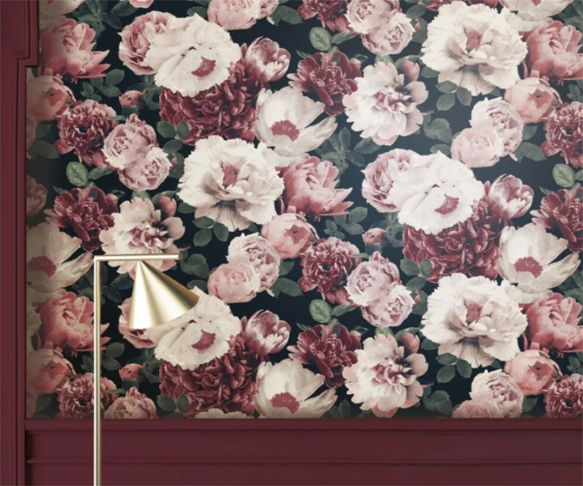 beibehang papier peint Custom modern new Nordic hand-painted cherry blossom European flower pastoral background wallpaper