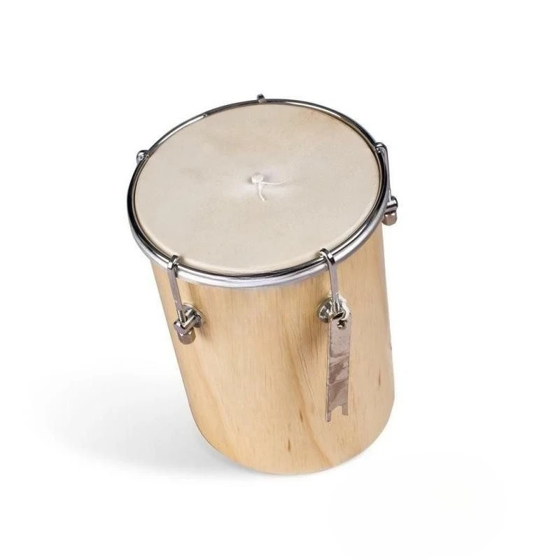 Drum 15.2 cm, rubbing drum natural wood samba musical instrument
