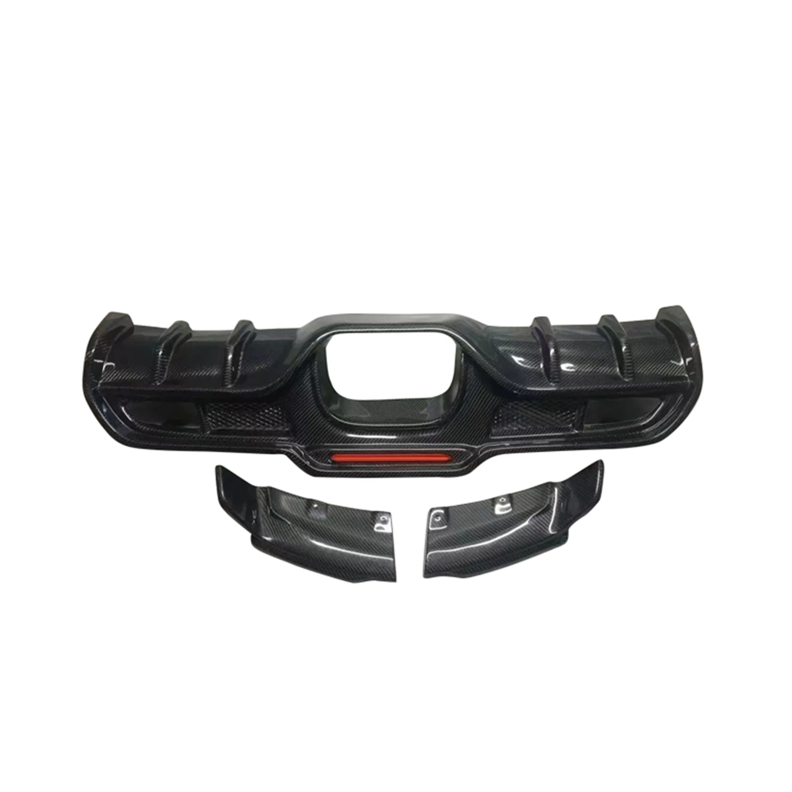 Rear Bumper Diffuser Kit For Mini Cooper S F54 F55 F56 F57 (Advance Version Only) Carbon Fiber Boot Spoiler Splitter Lip W/ Lamp