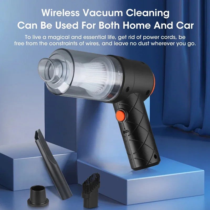 Wireless Car Vacuum Cleaner 6000Pa 120W Cordless Handheld Portable Vacuum High-power Air Blower For Home Office Car