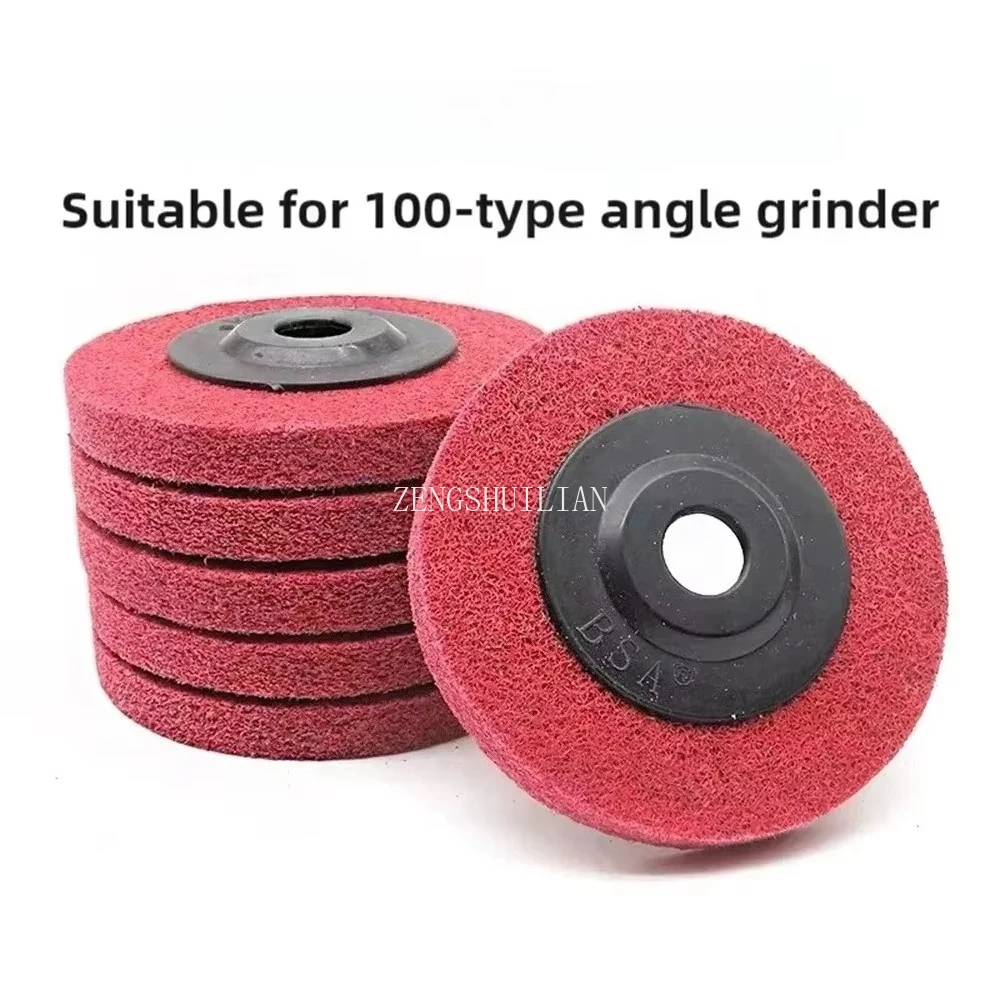 100mm4 polegadas roda de polimento de fibra de náilon disco abrasivo não tecido roda de polimento para metal