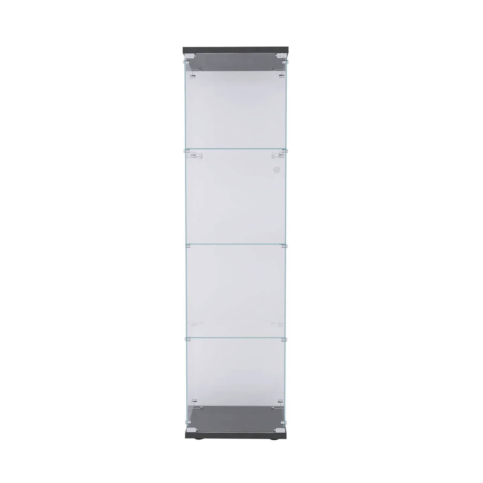 Fangange glazen vitrinekast, gehard glas, enkeldeurs 4-laags displaykast, voor speelgoed, wijn, beeldjes