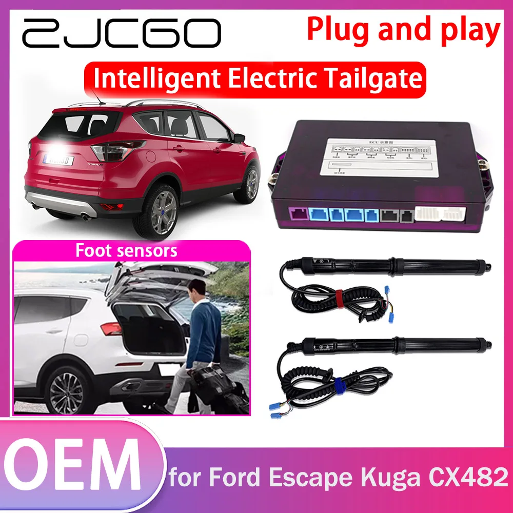 

ZJCGO Electric Tailgate Lift Drive Trunk Opening Tail Gate Lift Soft Close Car Door for Ford Escape Kuga CX482 2019~2024