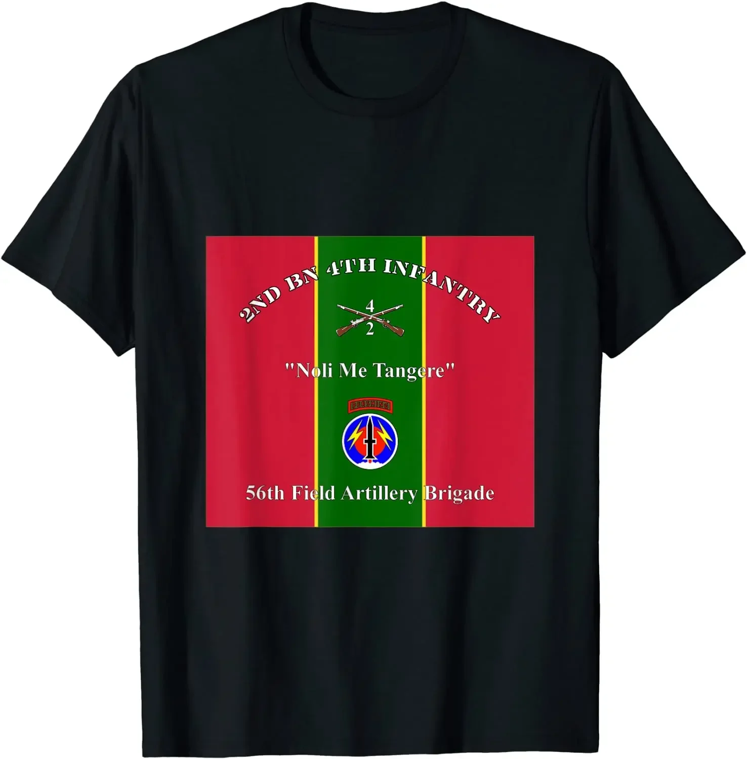 Mens 2nd Battalion 4th Infantry 56th FA Brigade Print Men T-Shirt Short  Casual 100% COTTON  O-Neck  Shirts