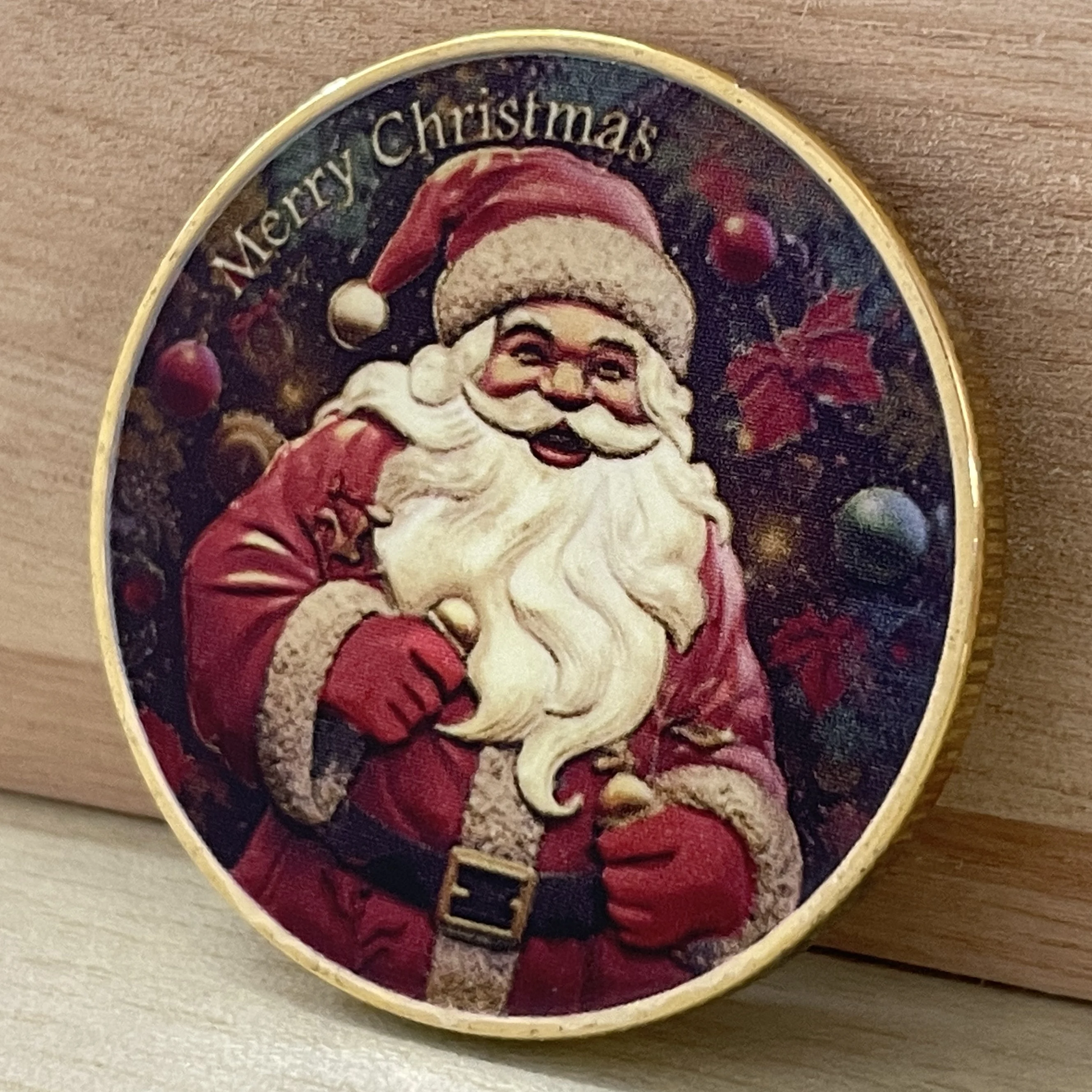 

Gold/Silver New Christmas Commemorative Coin Santa Claus Reindeer Lucky Holiday Gift Collectibles Challenge Coin