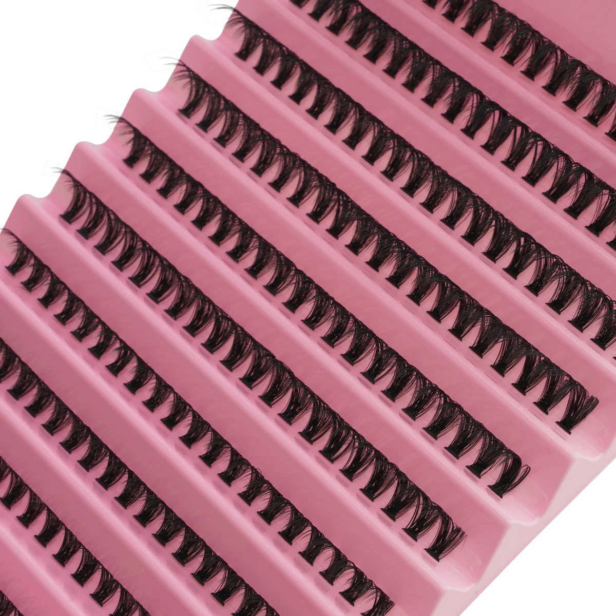 Fluffy Lash Clusters Extensions Kit ซีลและ Bond 2 in1 ขนตาหนากลุ่ม Wispy Lashes ปลอม Cils เครื่องมือแต่งหน้า