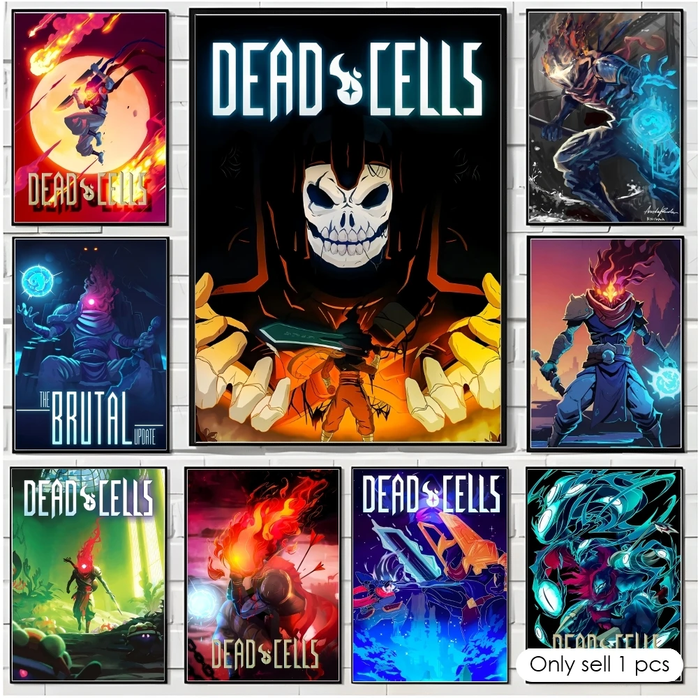 Hot Game D-Dead Cells Poster Decorative Wall Art Stickers Mural Photo Print for Home Living Room Hallway Decor