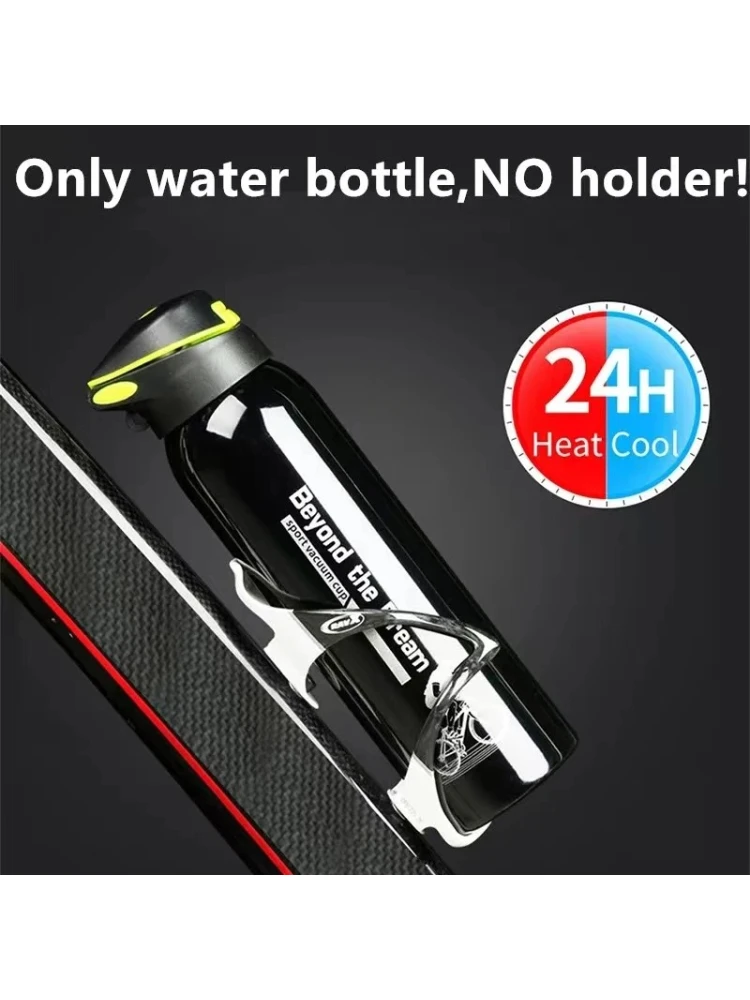 AliExpress NONE 500ML Bicycle Water Bottle Vacuum Stainless Steel Cycling Water Bottle Double Walled Simple Thermo Mug Insulated With Straw