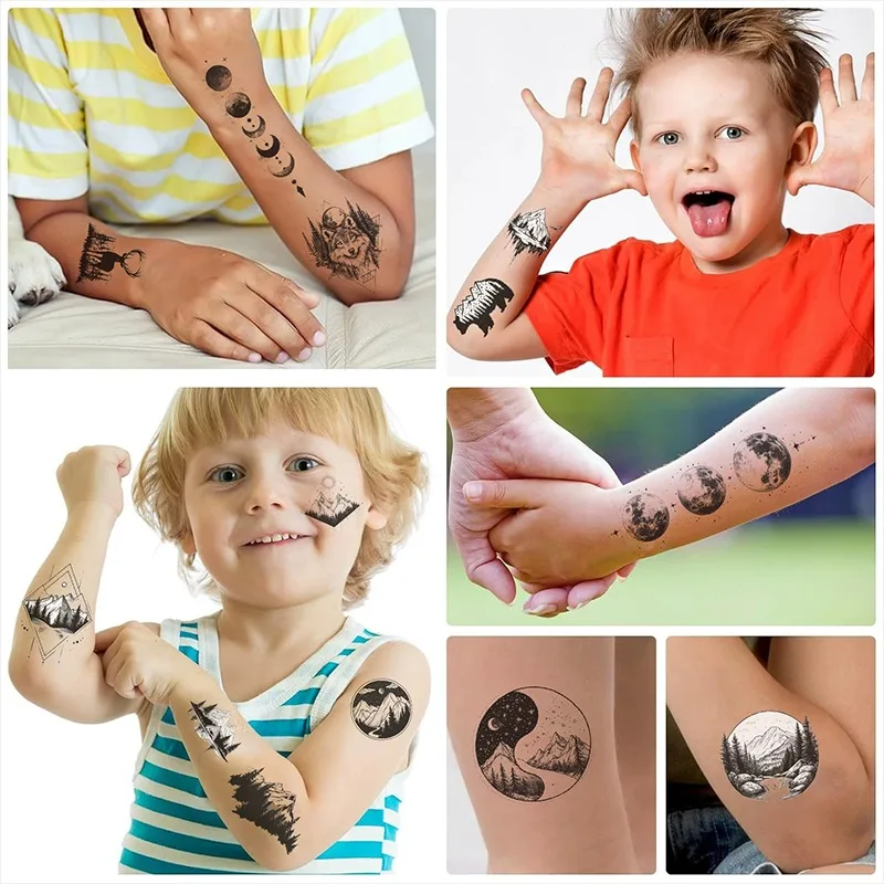 10PCS Evil Symbol Temporary Tattoo,Lasts To 15 Days New Technology Magic Waterproof Semi Permanent Sticker.
