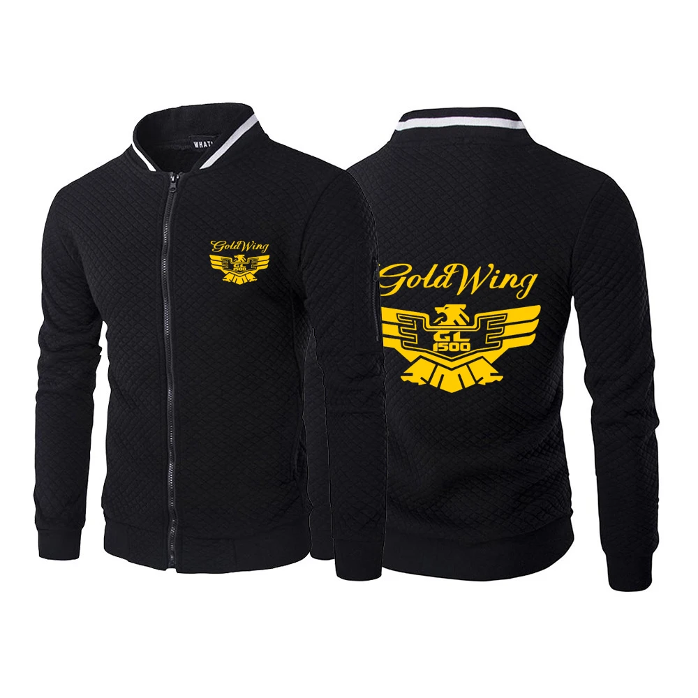 

2024 Goldwing GL 1500 New Men Printing Comfortable Casual Fashion Simple Spring and Autumn Hot Sale Zipper Round Neck Coat Tops