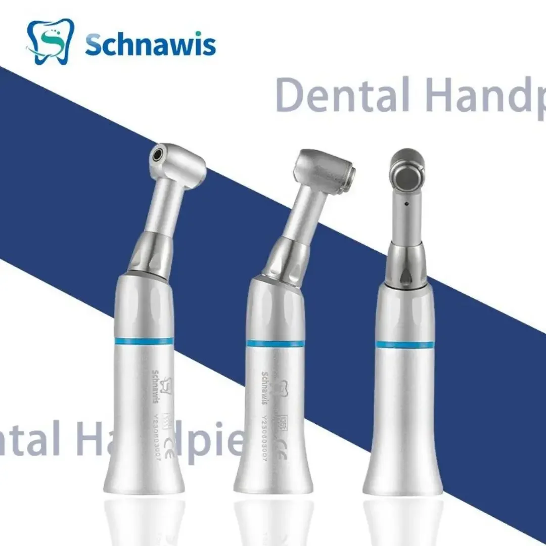 Schnawis Dental pieza de mano de baja velocidad, botón pulsador contraángulo para equipo de laboratorio Dental, herramienta de pulido Micromotor, piezas de mano