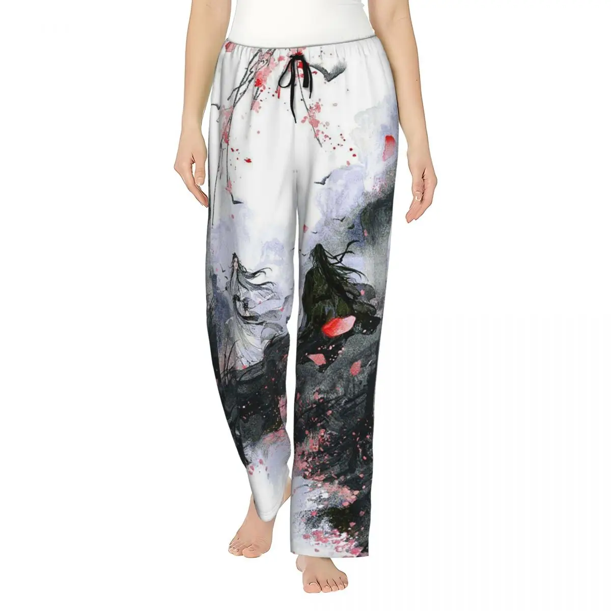 

Женские пижамные брюки Custom The Untamed WangXian Bunny Mo Dao Zu Shi с карманами для дома и сна