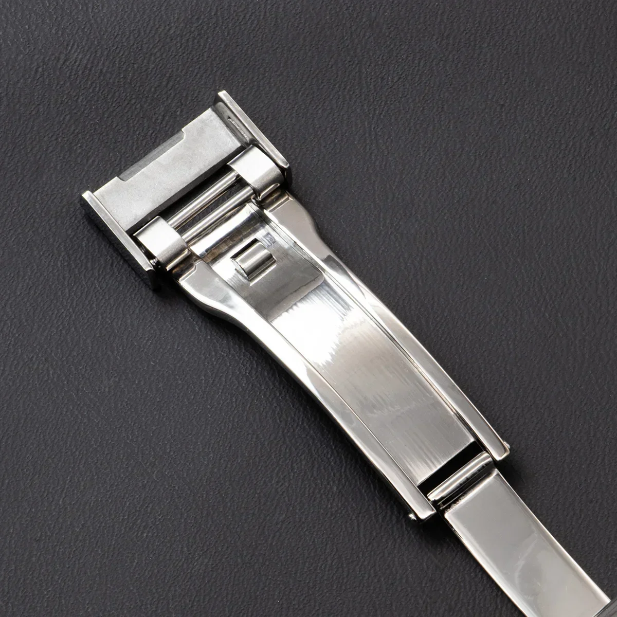 16 18mm Stainless Steel Buckle Watch Band Glidelock Clasp Fine-tuning Pull Button Buckle Silver Folding Safety Clasp Accessories