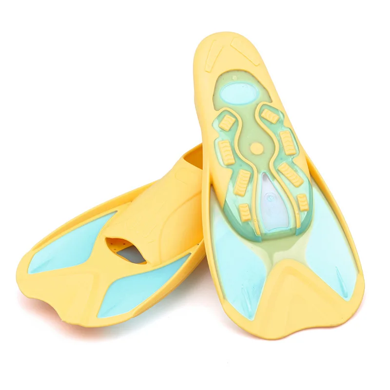 Aloma New Children Learn To Swim Flippers Pool Diving Training Aids Short Flippers TPR PP Children Learn To Swim Equipment