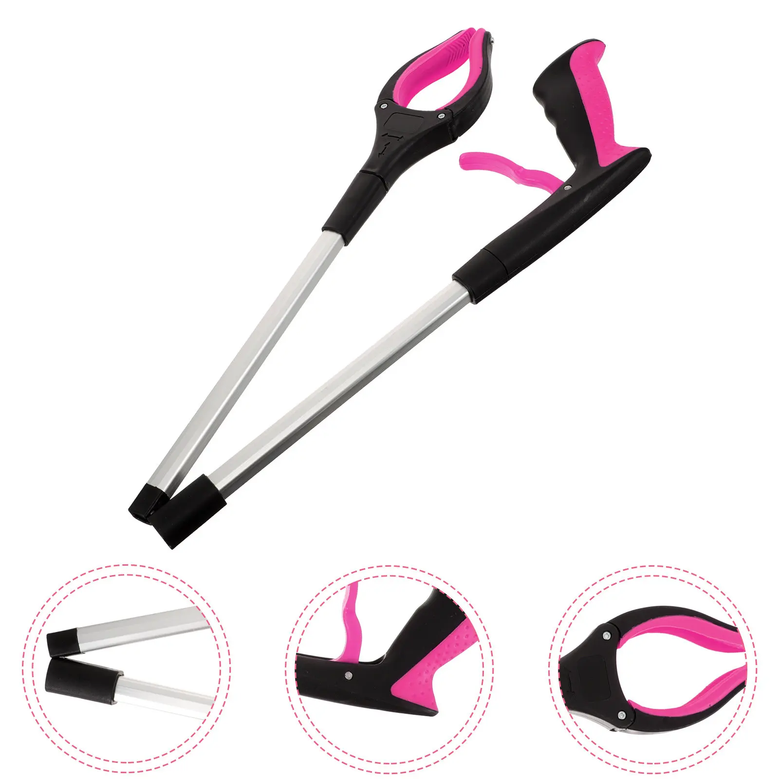 

Foldable Grabber Trash Picker Reusable Garbage Clamp Ergonomic Handle Heavy Duty Litter Pickup Tool for Indoor Outdoor Use