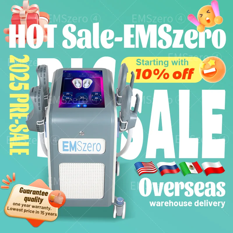 4 Handles EMSZERO 15 Teslas Muscle Building Loss Weight Electromagnetic Coil With Radiofrequency Fat Burning Emszero Machine