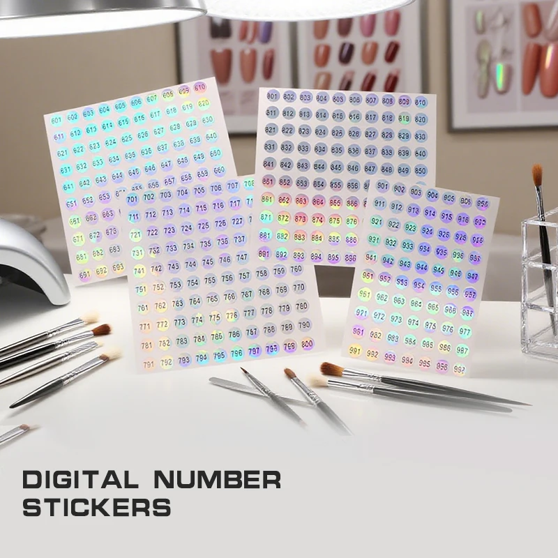 1-1000 Waterproof Digital Label Self-adhesive Number Sticker Nail Polish Tableware Scrapbooking DIY Craft Digital Label Stickers