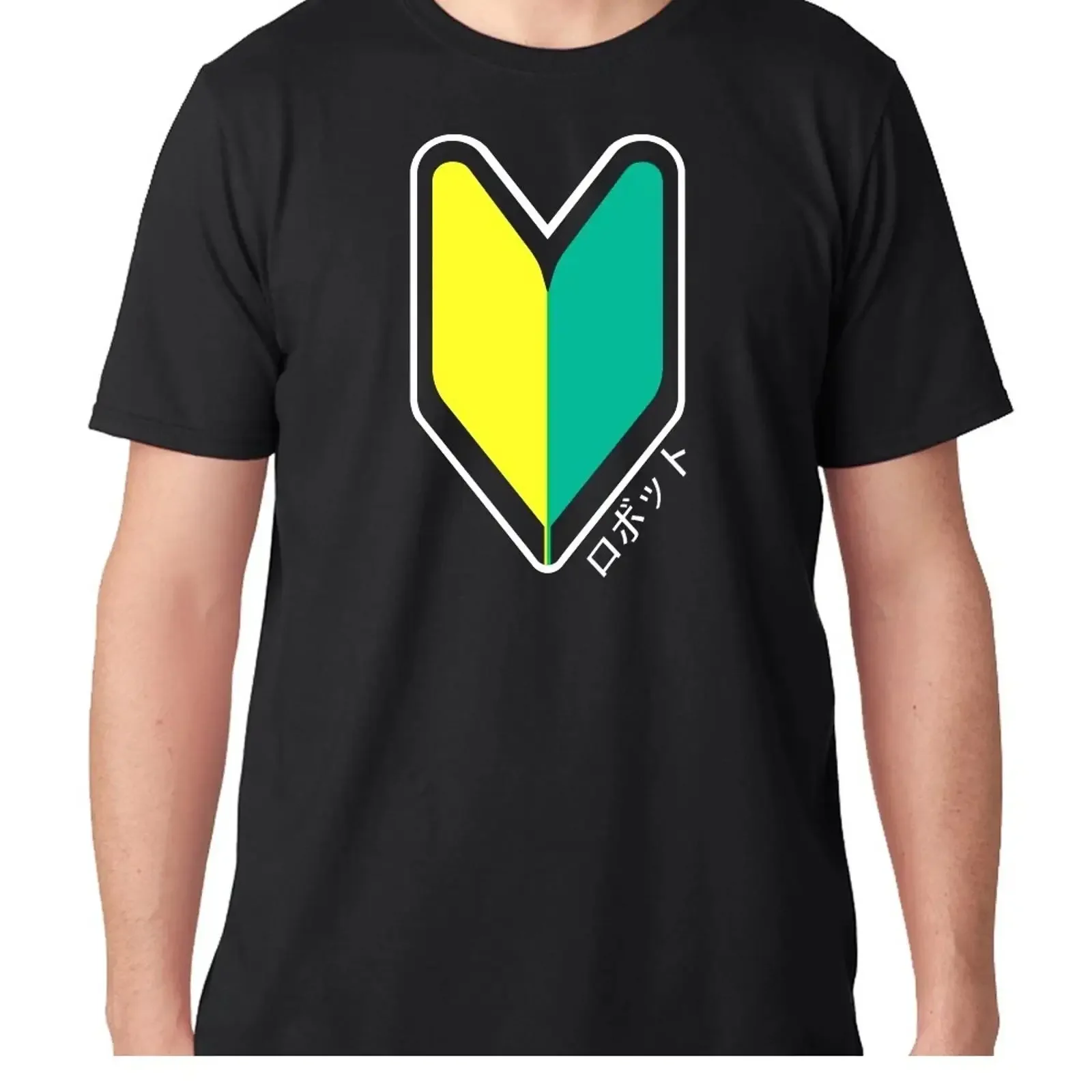 JDM Soshinoya New Driver Badge SIGN SHOCKER FREE AIR FRESHENER R BuilT T Shirt vintage Washed Versatile streetwear Slightly