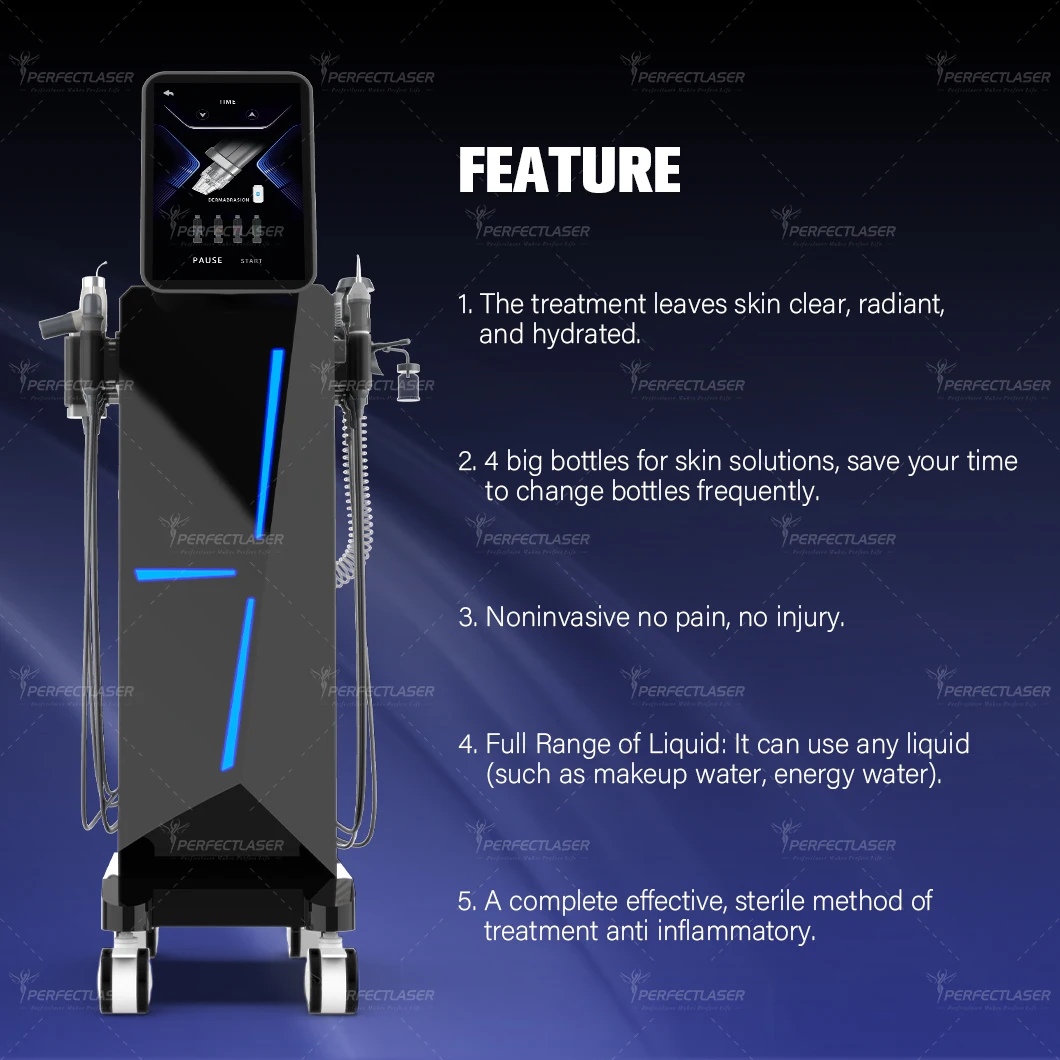 Perfectlaser 10 w 1 Hydro Maszyna Tlenowa Hydra Dermabrazja Twarz Odmładzanie Skóry Usuwanie Trądziku Zmniejszanie Pór Urządzenie