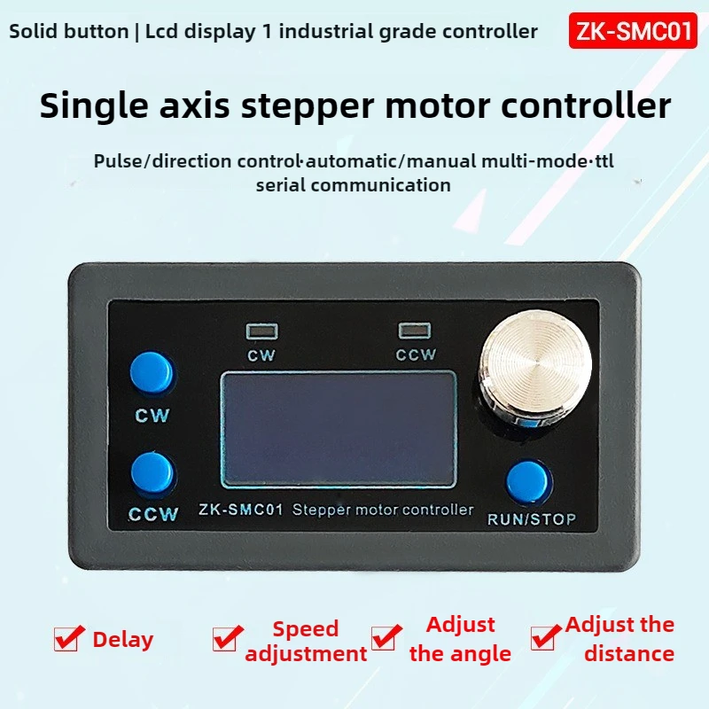 

ZK-SMC01 Stepper Motor Driver and Controller DC 5-30V Reverse Pulse Speed Control Board Programmable PLC Serial Communication