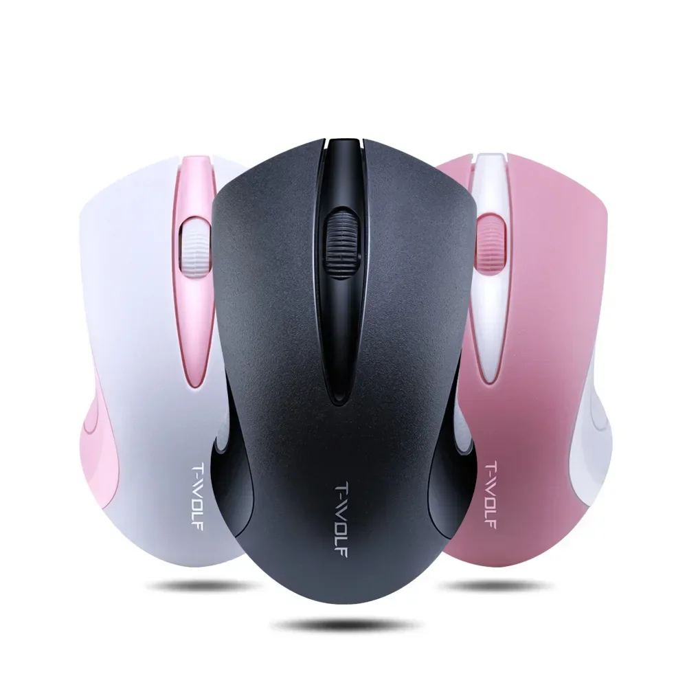 Souris d\'ordinateur sans fil rose, 1600dpi, pour fille, optique, mignonne, à la mode, pour ordinateur portable