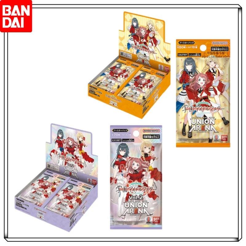 Bandai UNION ARENA Gakuen Idolmaster Booster Pack Vol.1 Vol.2 UA27BT EX13BT TCG Game Anime Collectible Trading Cards