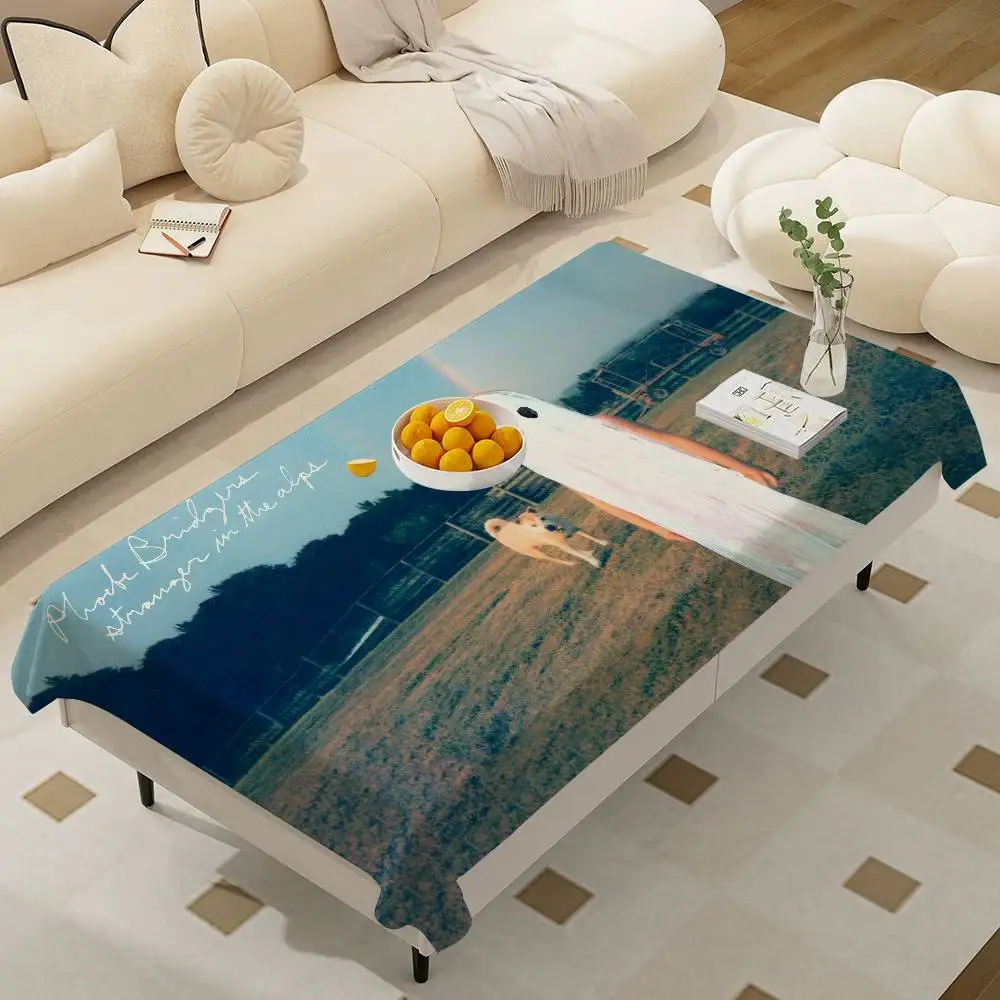 Phoebe Bridgers Music Rectangle Tablecloth Table Decor Reusable Waterproof Kitchen Dining Table Cloth Holiday Party Decoration