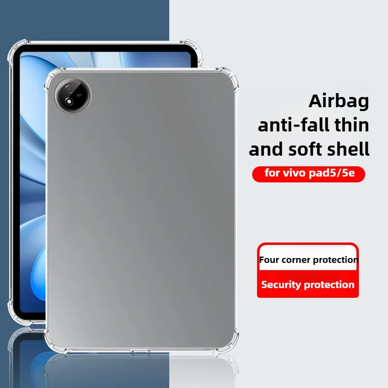 

Для Vivo Pad 5e 12,1 "2025 Pad5e прозрачная задняя крышка из ТПУ, противоударный защитный чехол для Vivo Pad 5 12,1 "PA2553