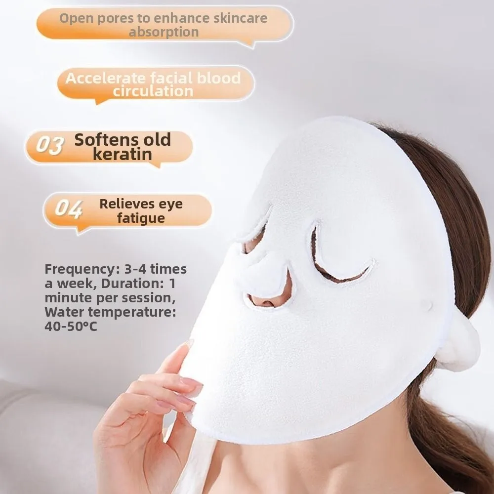 Gifts Hot and Cold Compress Face Towel Masks Wet Compress Hanging Ear Steam Face Towel Reusable Facial Steamer