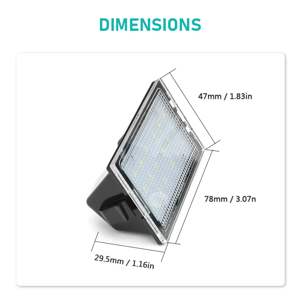 لاند روفر رينج روفر سبورت ديسكفري فريلاندر 2 قطعة أضواء لوحة ترخيص LED فائقة السطوع