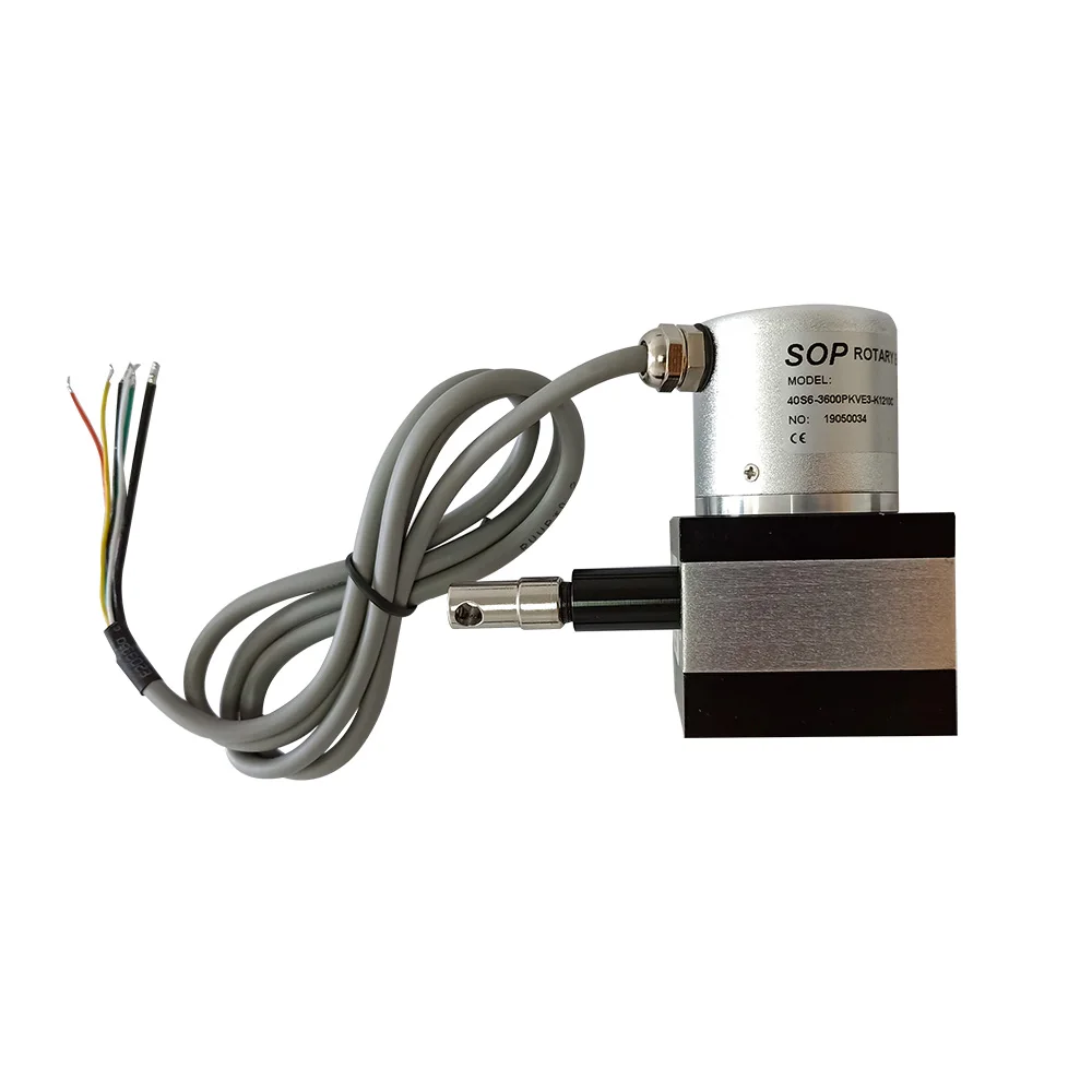 Encoder rotativo ottico incrementale con filo di trazione ABZ Pulse 3600 Ppr da 1000 mm