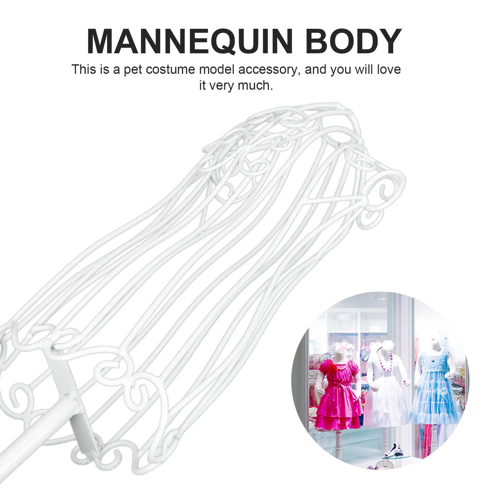 Espositore in ferro per vestiti per animali domestici Robusto appendiabiti per gatti Abbigliamento per cuccioli Forma di vestiti Espositore per vestiti Manichino Torso