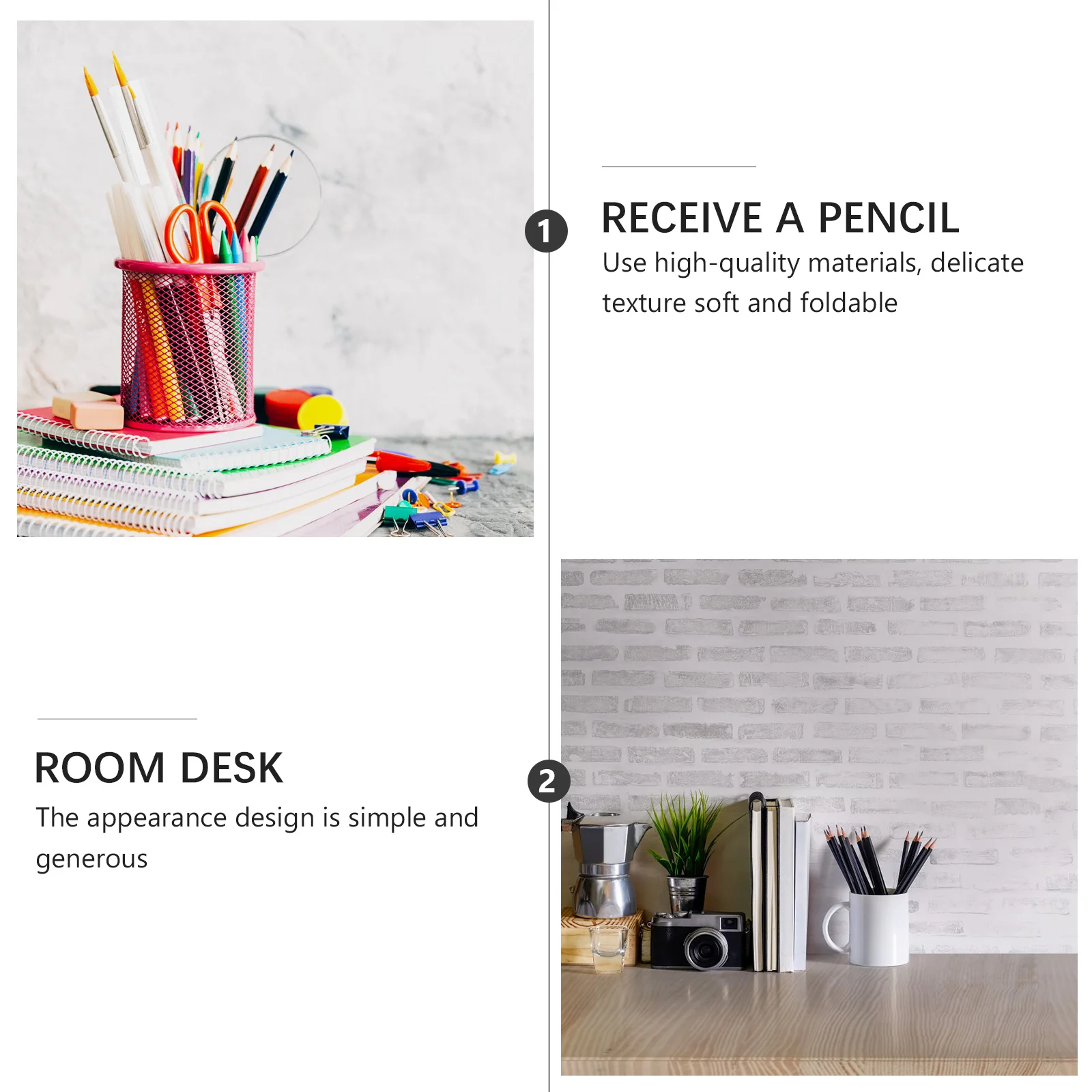 

1Pcs Round Metal Pen Holder Premium Aluminum Alloy Construction Space Saving Pen Organizer for Office Desk School and Makeup