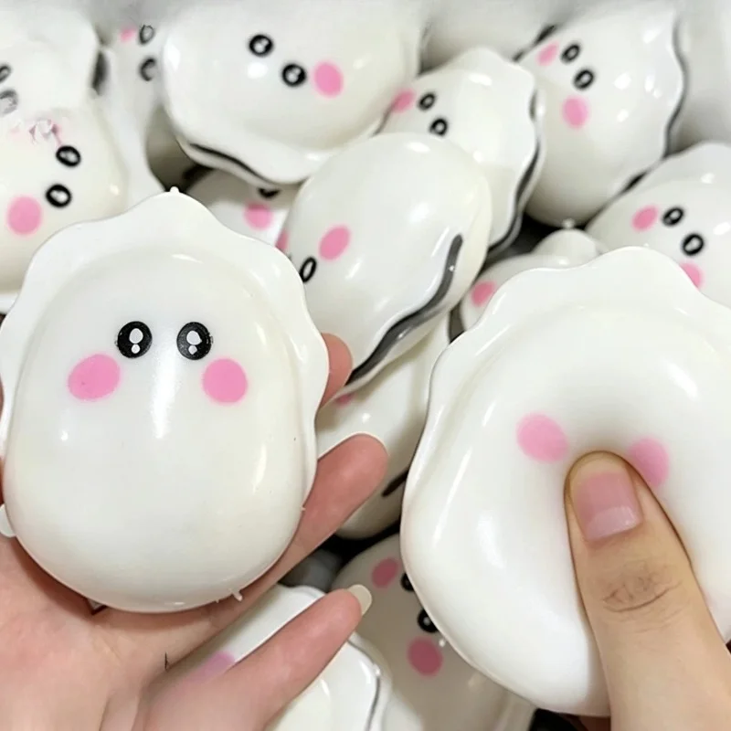 Crispy Oyster Squishy Crunchy Oyster Stress Relief Toy Slow Rebound Oyster with Cracking Sound, Squeeze Toy with Sound Control