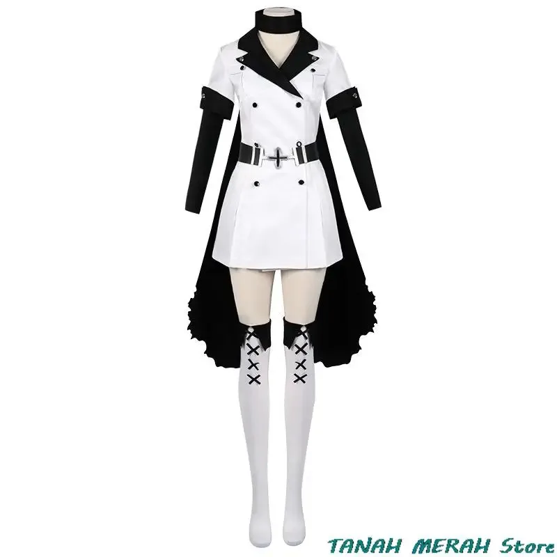 25COSCosplay أنيمي Esdeath الإمبراطورية تأثيري حلي مانغا الزي العام مع قبعة شعر مستعار الجوارب Esdeath الإمبراطورية وتتسابق