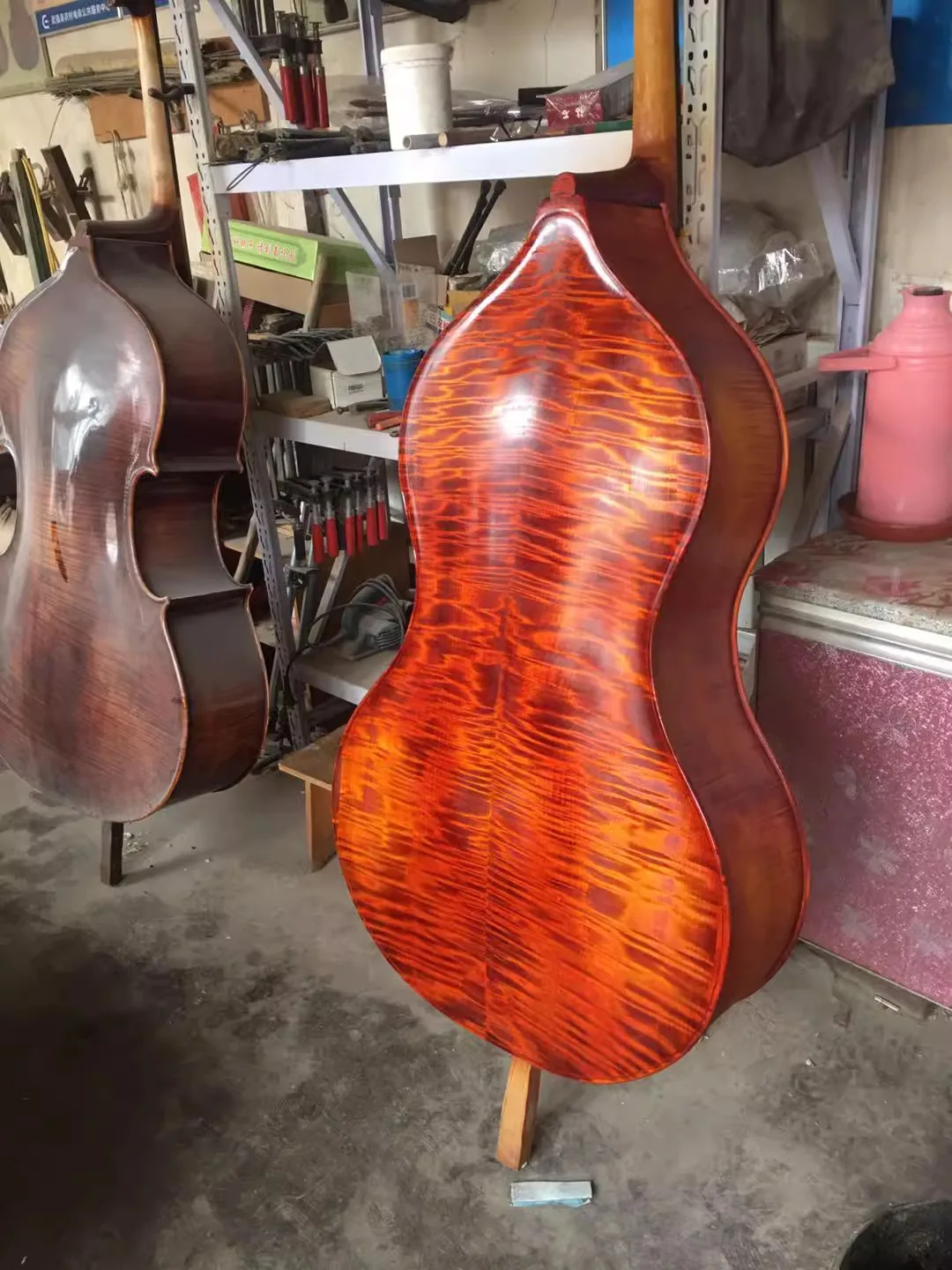 High-grade Upright double bass Solid Maple back and Spruce wood top 3/4