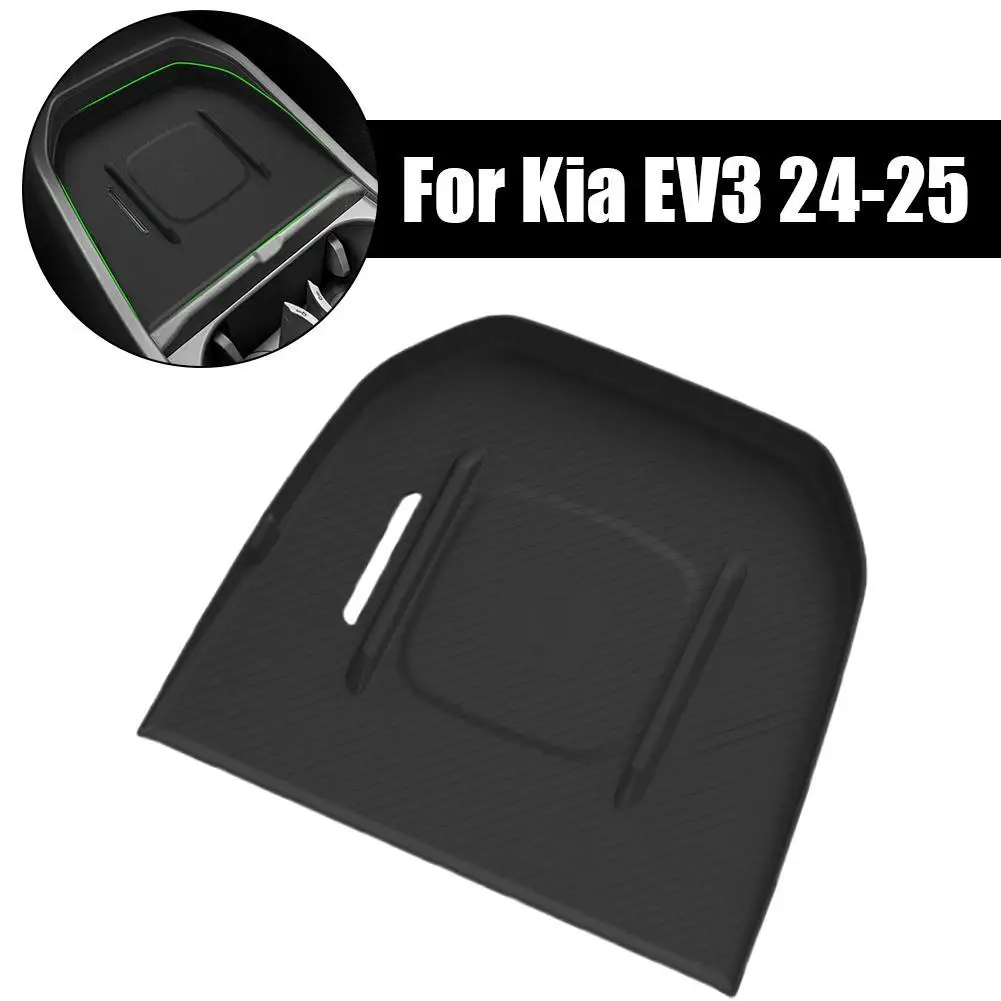 

For Kia EV3 2024-2025 Wireless Charging Anti-Slip Mats Silicone Car Phone Non-slip Charger Protective Pad Interior Accessories