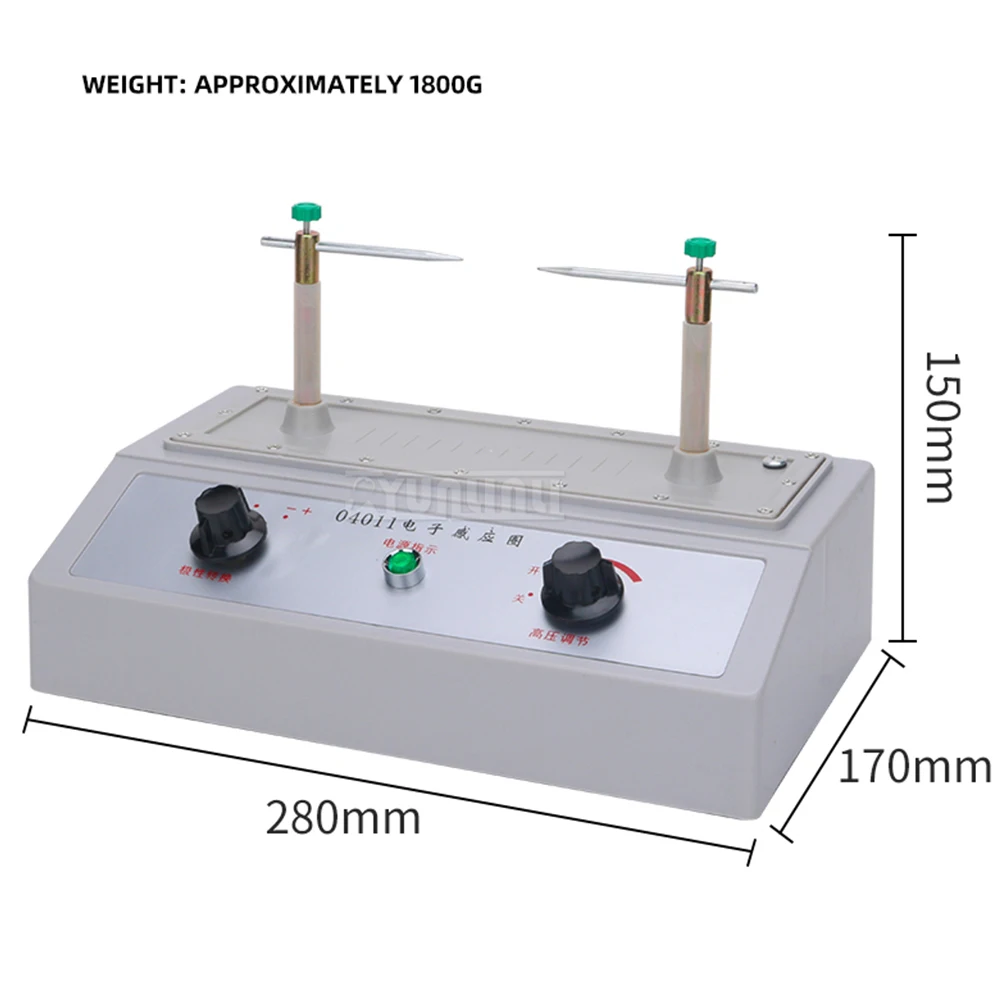 Electronic Induction Coil High-Voltage Tip Discharge Spark Cathode Ray Tube Switch Type Electrostatic Physics Teaching Equipment