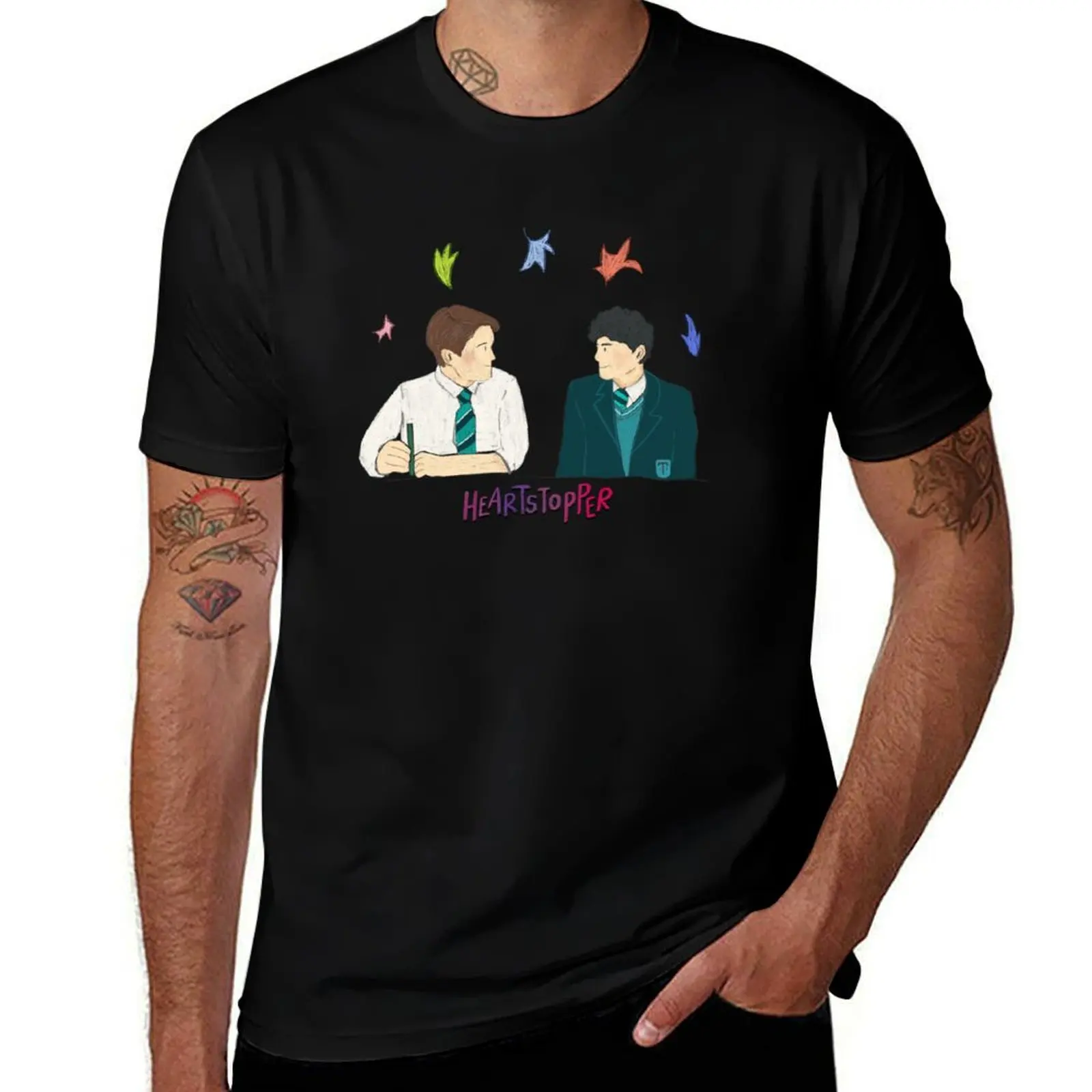 

Heartstopper > T-Shirt oversize t-shirts man summer tops Aesthetic clothing mens t shirts casual stylish