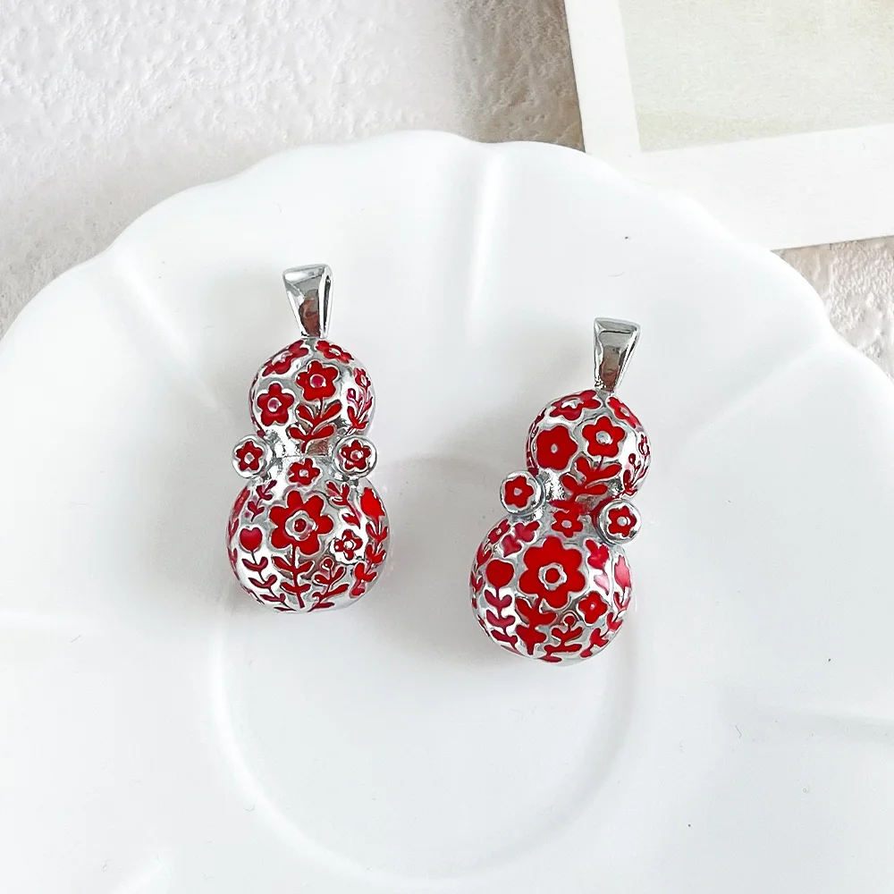 

Дизайнерские аксессуары для украшений 14*30 мм, 10 шт., с позолотой, ручной работы, в форме матрешки, подвески для ожерелья # 196254