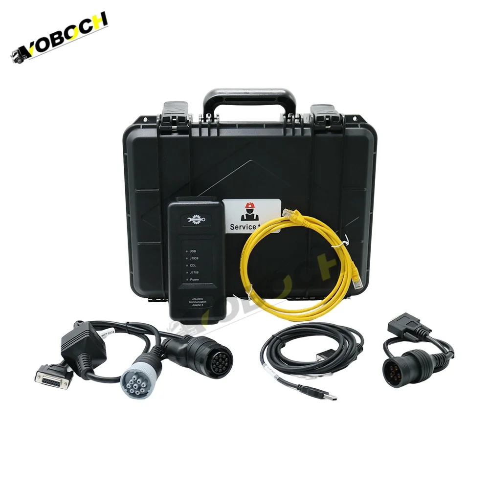 For ET4 Communication Adapter3 478-0235 538-5051 Diagnostic Tool for Caterpillar CAT Truck Excavator Scanner with Ethernet cable